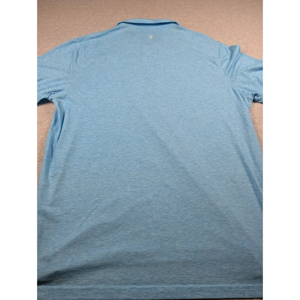 Johnnie-O Maddox Top Shelf Polo Shirt Mens XL Blue Performance Black Rock UPF 50